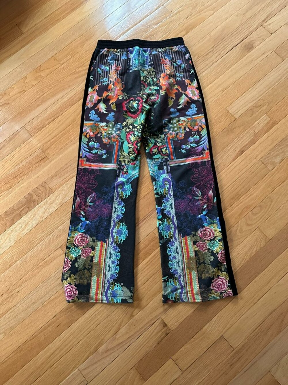 Johnny Was Boho Black Dreamer Velvet Mix Pull-On Pant  - Size S - Picture 3 of 5